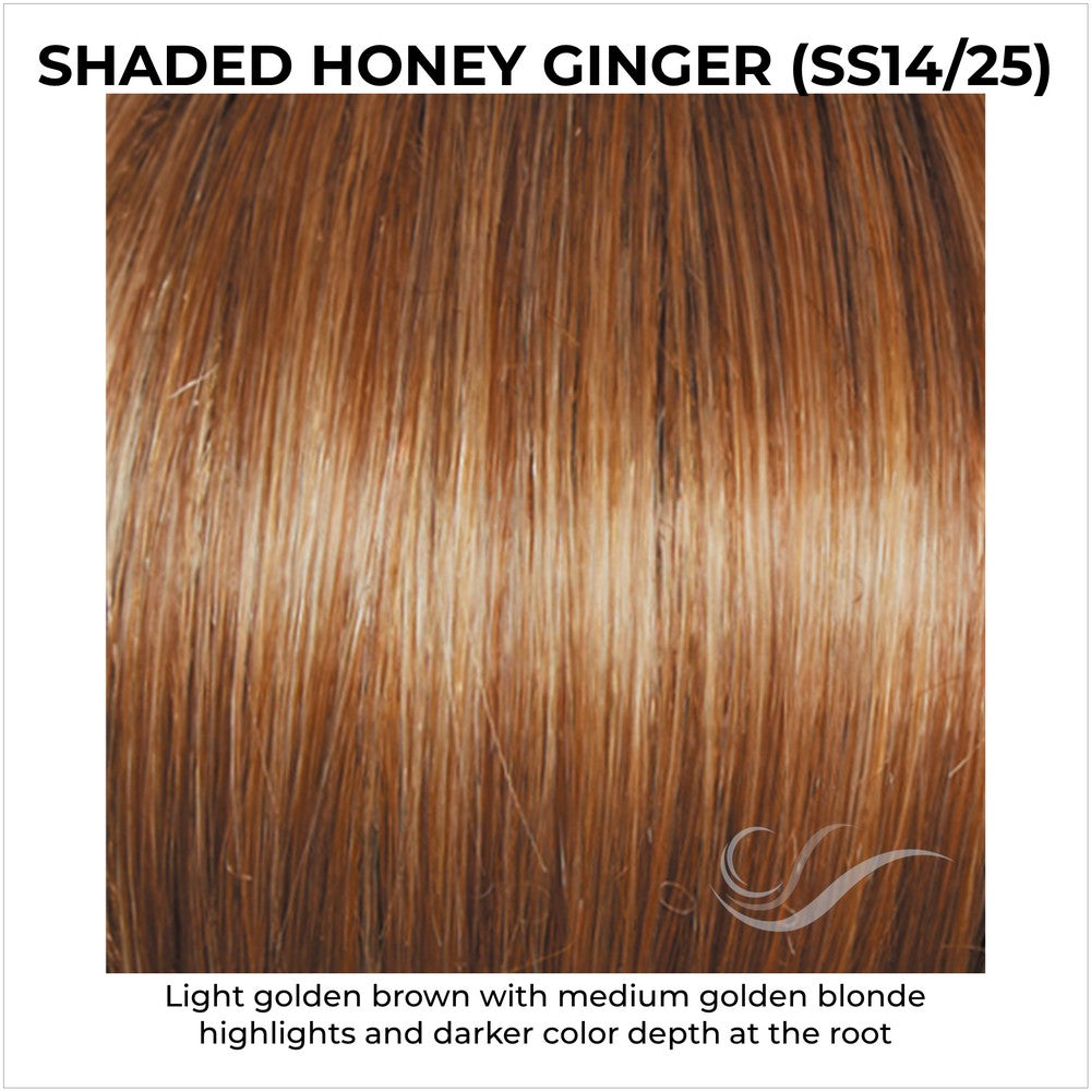 Shaded Honey Ginger (SS14/25)-Light golden brown with medium golden blonde highlights and darker color depth at the root