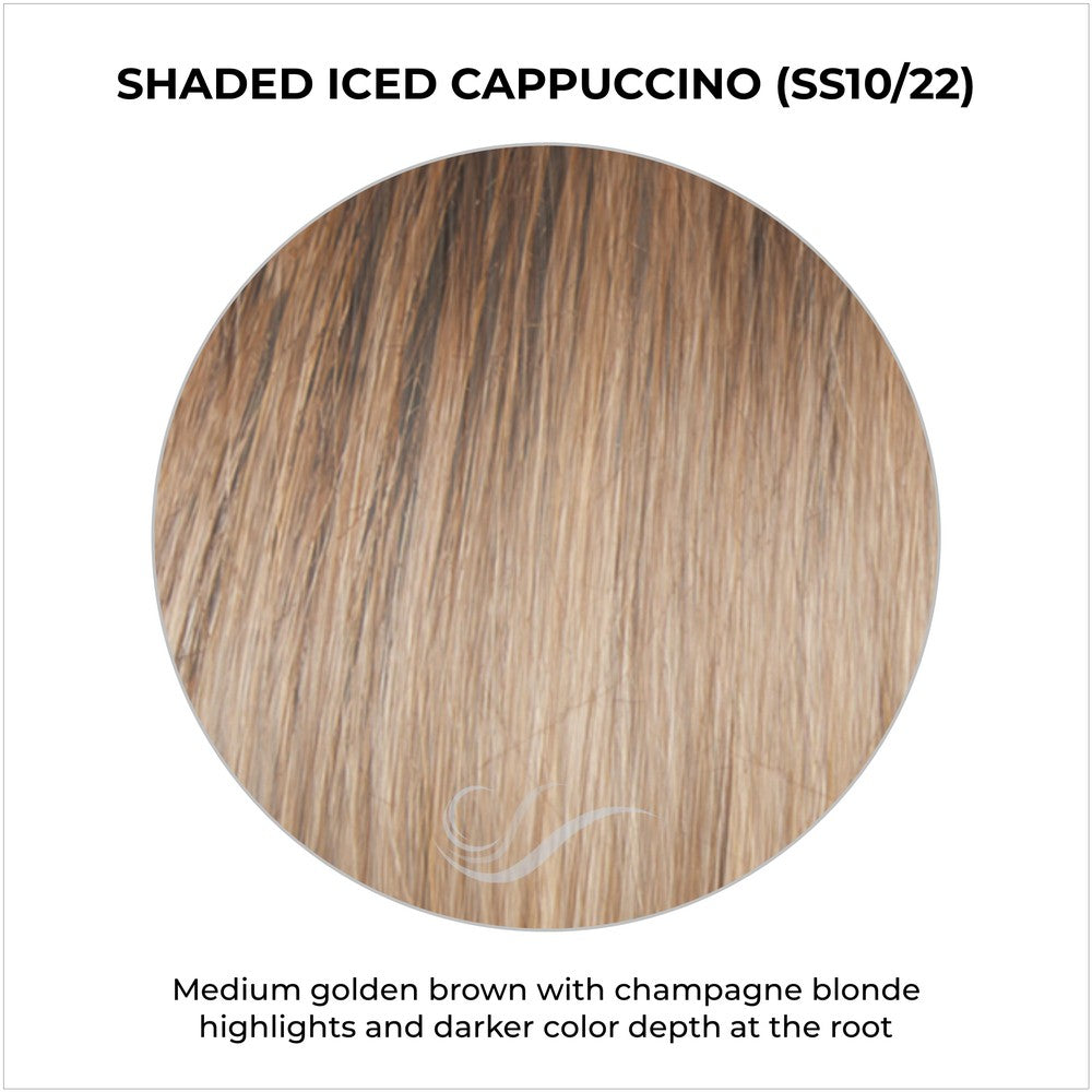 Shaded Iced Cappuccino (SS10/22)-Medium golden brown with champagne blonde highlights and darker color depth at the root