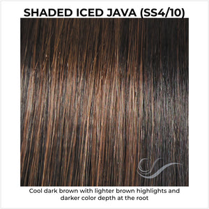 Shaded Iced Java (SS4/10)-Cool dark brown with lighter brown highlights and darker color depth at the root
