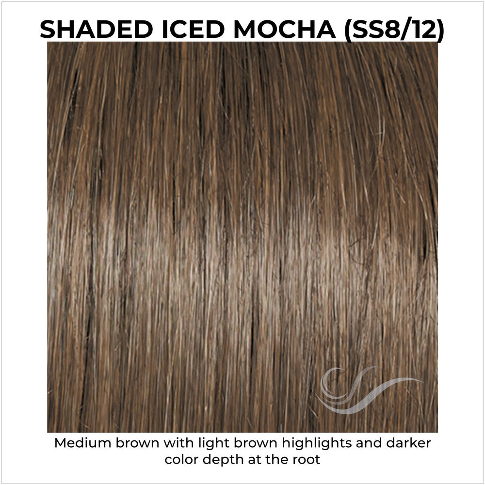 Shaded Iced Mocha (SS8/12)-Medium brown with light brown highlights and darker color depth at the root