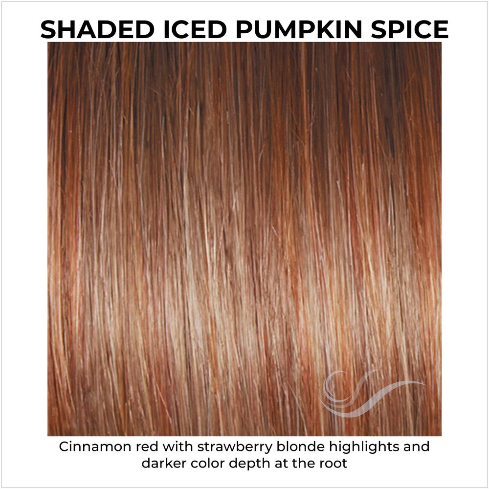 Shaded Iced Pumpkin Spice (SS29/33)-Cinnamon red with strawberry blonde highlights and darker color depth at the root