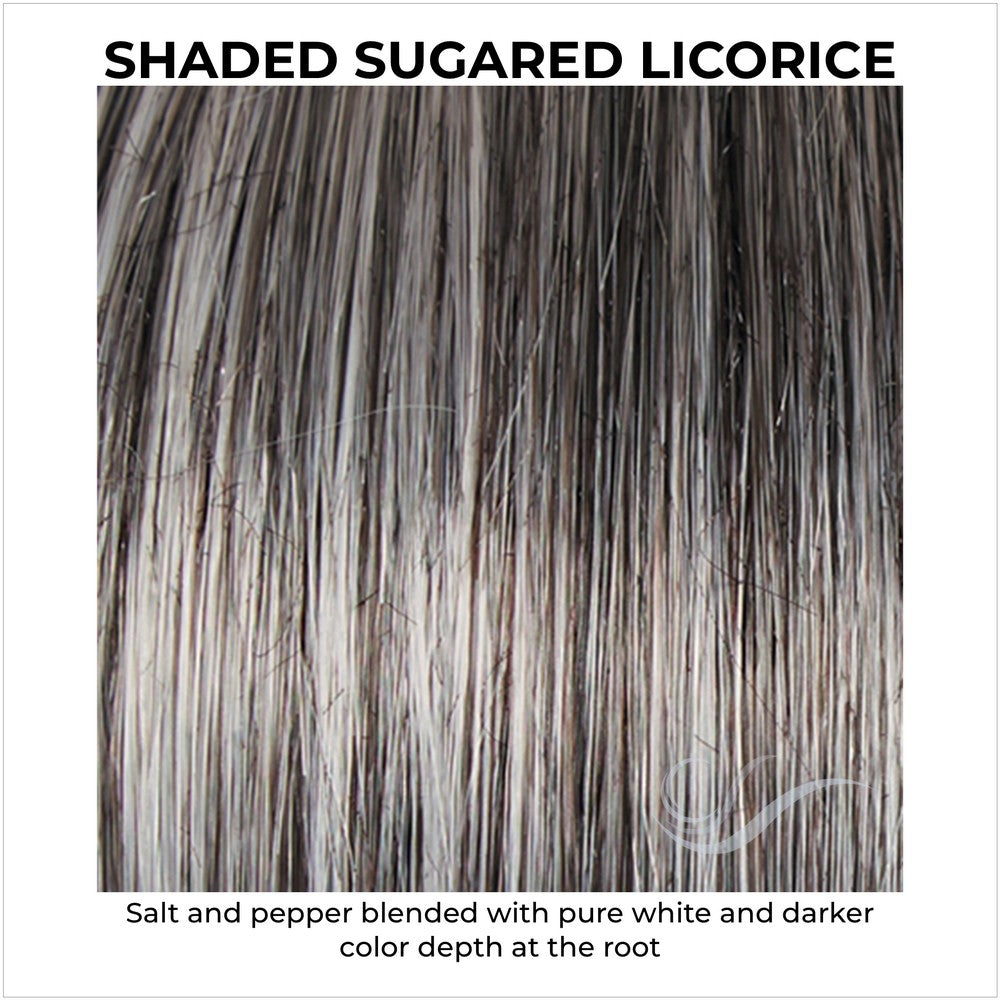 Shaded Sugared Licorice (SS44/60)-Salt and pepper blended with pure white and darker color depth at the root