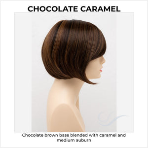 Shyla By Envy in Chocolate Caramel-Chocolate brown base blended with caramel and medium auburn