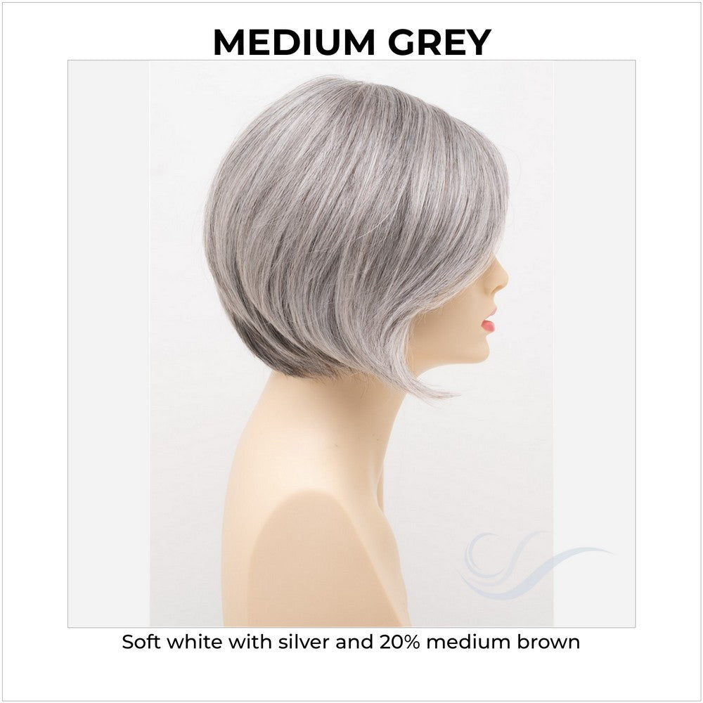 Shyla By Envy in Medium Grey-Soft white with silver and 20% medium brown