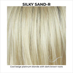 Load image into Gallery viewer, Silky Sand-Rooted-Cool beige platinum blonde with dark brown roots
