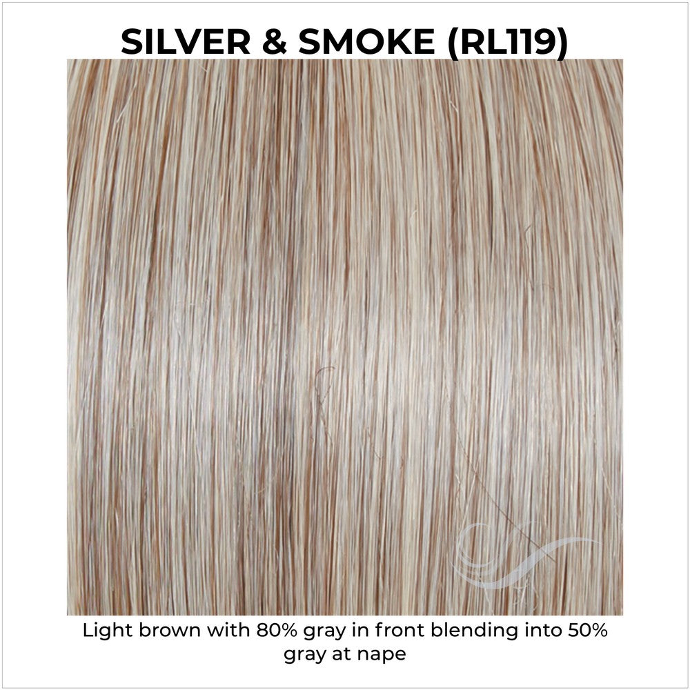 Silver & Smoke (RL119)-Light brown with 80% gray in front blending into 50% gray at nape