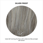 Load image into Gallery viewer, Silver Frost-Color 60 framing the face with a blend of 56 and light ash brown
