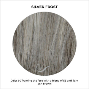 Silver Frost-Color 60 framing the face with a blend of 56 and light ash brown