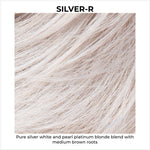 Load image into Gallery viewer, Silver-R-Pure silver white and pearl platinum blonde blend with medium brown roots
