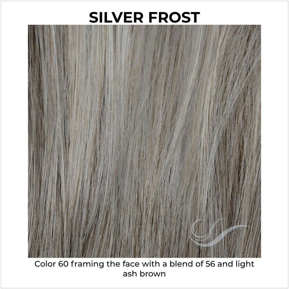 Silver Frost-Color 60 framing the face with a blend of 56 and light ash brown