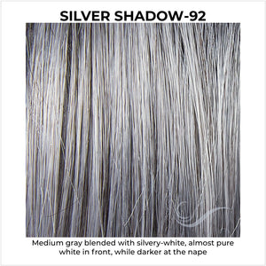 Silver Shadow (92)-Medium gray blended with silvery-white, almost pure white in front, while darker at the nape