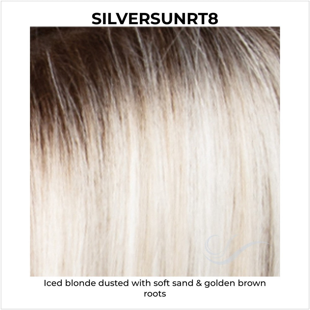 SILVERSUNRT8-Iced blonde dusted with soft sand & golden brown roots