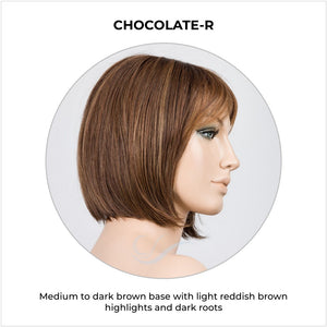 Sing by Ellen Wille in Chocolate-R-Medium to dark brown base with light reddish brown highlights and dark roots