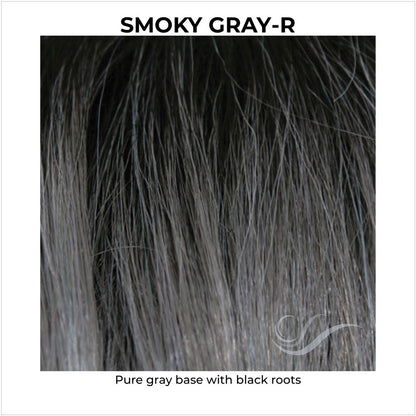 Smoky Gray-R-Pure gray base with black roots