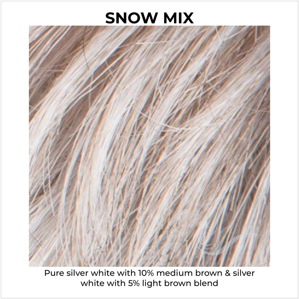 Snow Mix-Pure silver white with 10% medium brown & silver white with 5% light brown blend