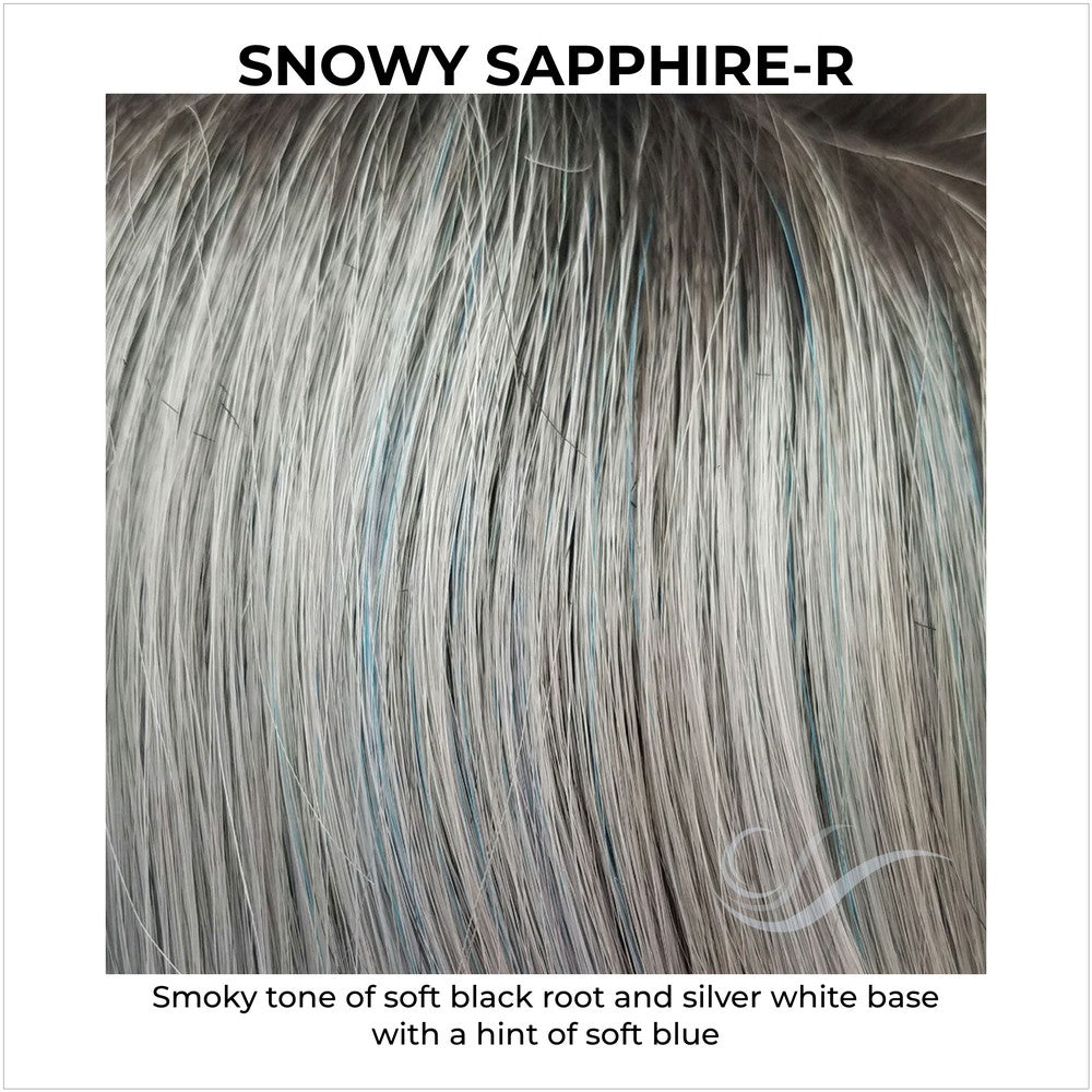 Snowy Sapphire-R -Smoky tone of soft black root and silver white base with a hint of soft blue