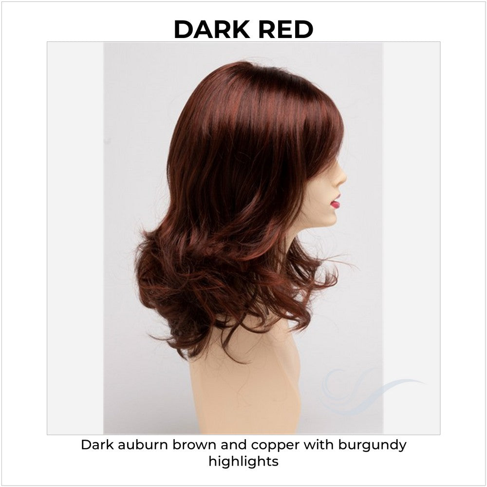 Sonia by Envy in Dark Red-Dark auburn brown and copper with burgundy highlights