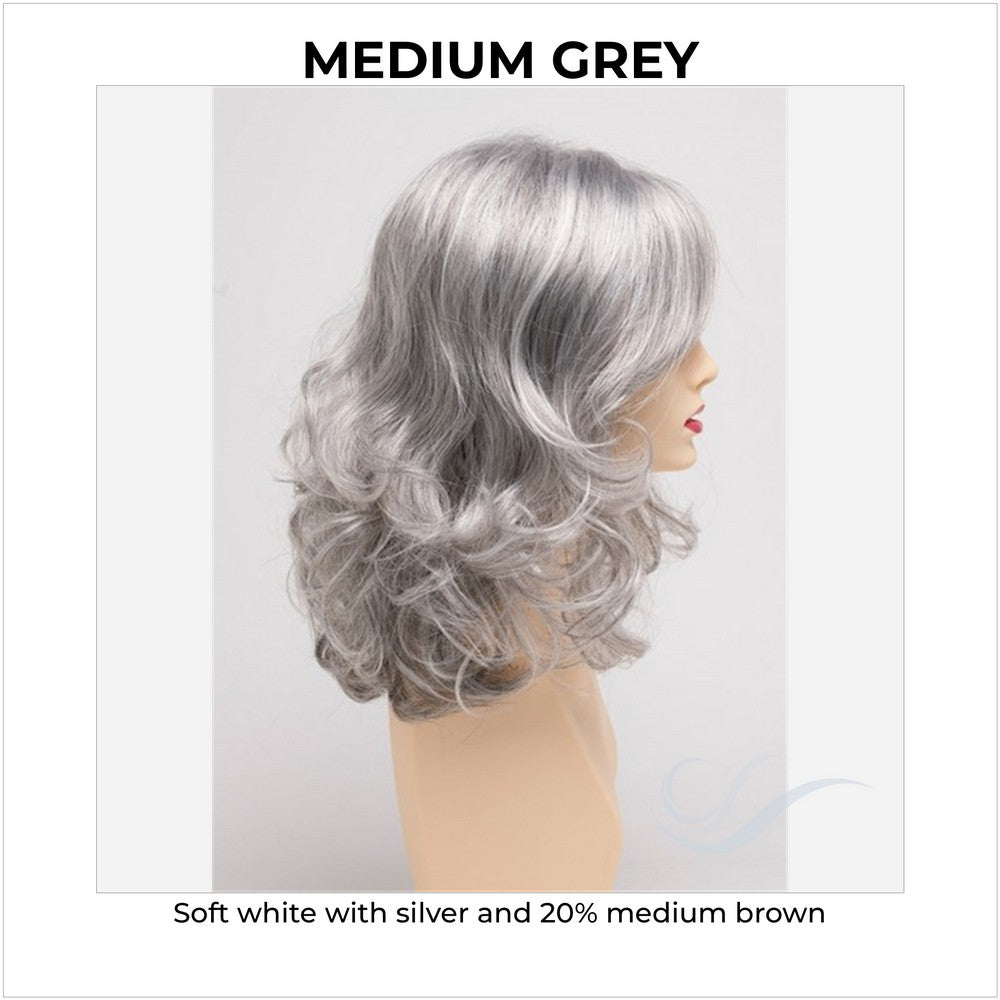 Sonia by Envy in Medium Grey-Soft white with silver and 20% medium brown