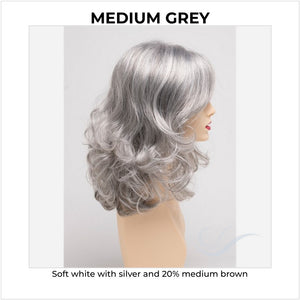 Sonia by Envy in Medium Grey-Soft white with silver and 20% medium brown