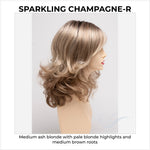 Load image into Gallery viewer, Sonia by Envy in Sparkling Champagne-R-Medium ash blonde with pale blonde highlights and medium brown roots
