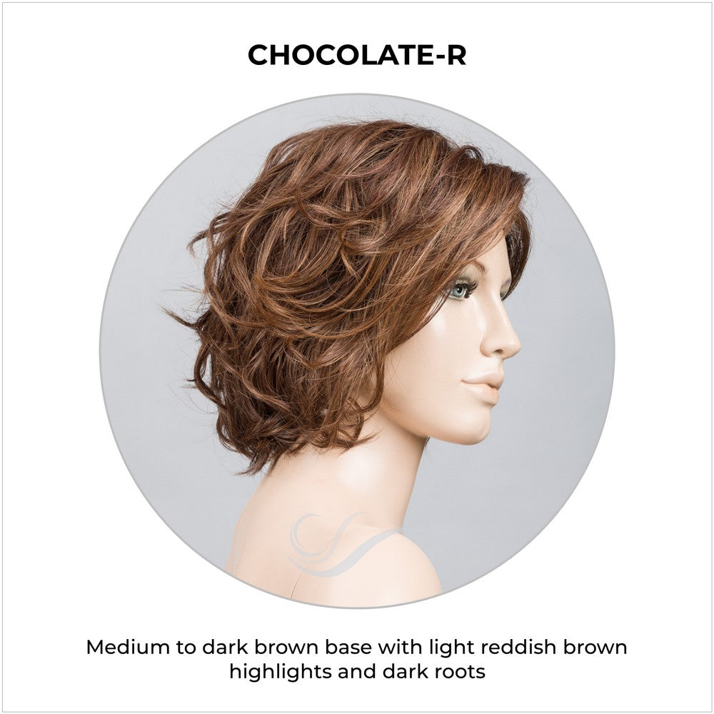 Sound by Ellen Wille in Chocolate-R-Medium to dark brown base with light reddish brown highlights and dark roots