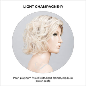 Sound by Ellen Wille in Light Champagne-R-Pearl platinum mixed with light blonde, medium brown roots