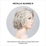 Load image into Gallery viewer, Sound by Ellen Wille in Metallic Blonde-R-Pearl platinum, pearl white, and grey blend with shaded roots
