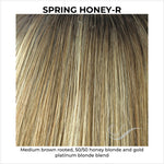 Load image into Gallery viewer, Spring Honey-R-Medium brown rooted, 50/50 honey blonde and gold platinum blonde blend
