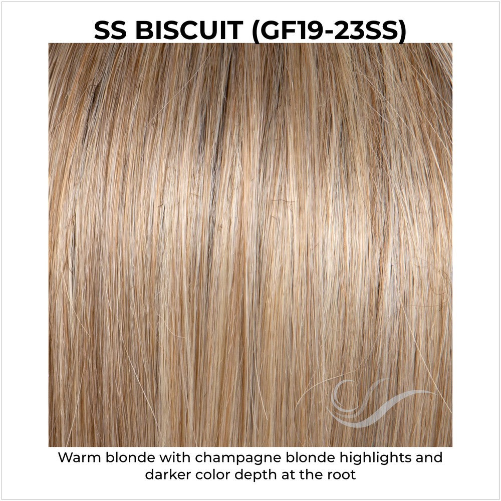 SS Biscuit (GF19-23SS)-Warm blonde with champagne blonde highlights and darker color depth at the root