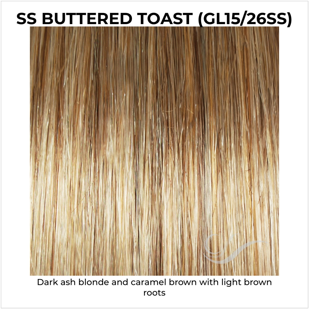 SS Buttered Toast (GL15/26SS)-Dark ash blonde and caramel brown with light brown roots