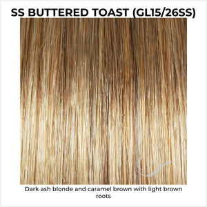 SS Buttered Toast (GL15/26Ss)-Dark ash blonde and caramel brown with light brown roots