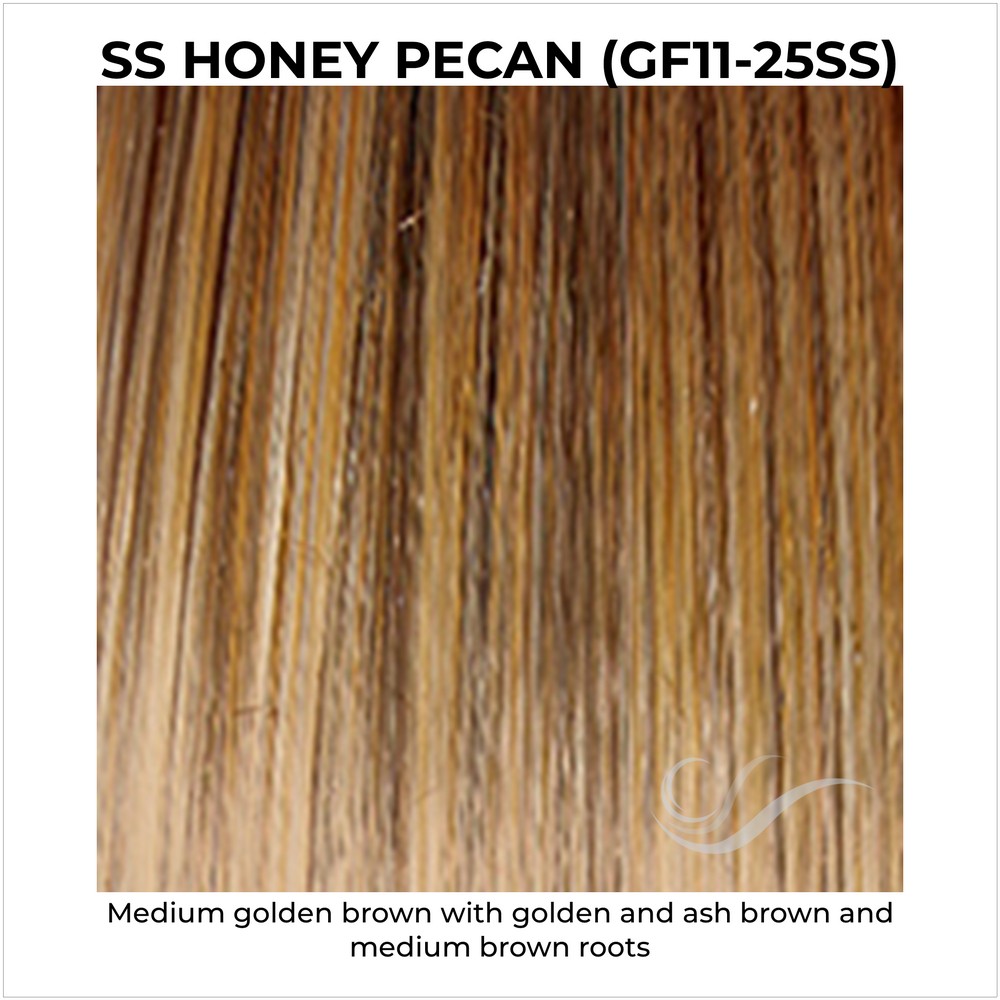 SS Honey Pecan (GF11-25SS)-Medium golden brown with golden and ash brown and medium brown roots