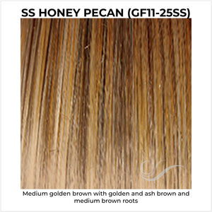 SS Honey Pecan (GF11-25SS)-Medium golden brown with golden and ash brown and medium brown roots