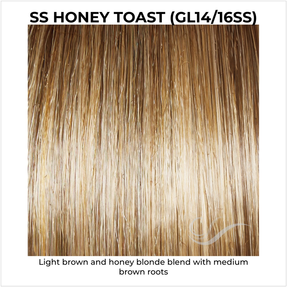 SS Honey Toast (GL14/16Ss)-Light brown and honey blonde blend with medium brown roots