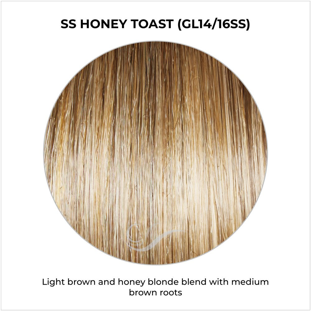 SS Honey Toast (GL14/16SS)-Light brown and honey blonde blend with medium brown roots