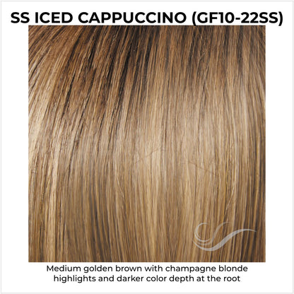 SS Iced Cappuccino (GF10-22SS)-Medium golden brown with champagne blonde highlights and darker color depth at the root