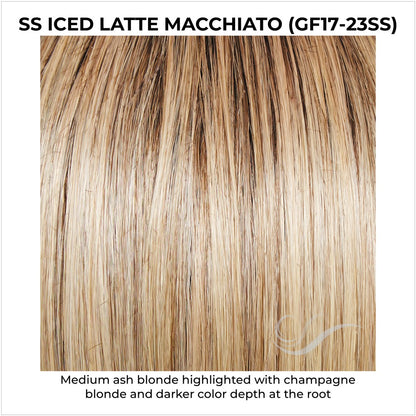 SS Iced Latte Macchiato (GF17-23SS)-Medium ash blonde highlighted with champagne blonde and darker color depth at the root