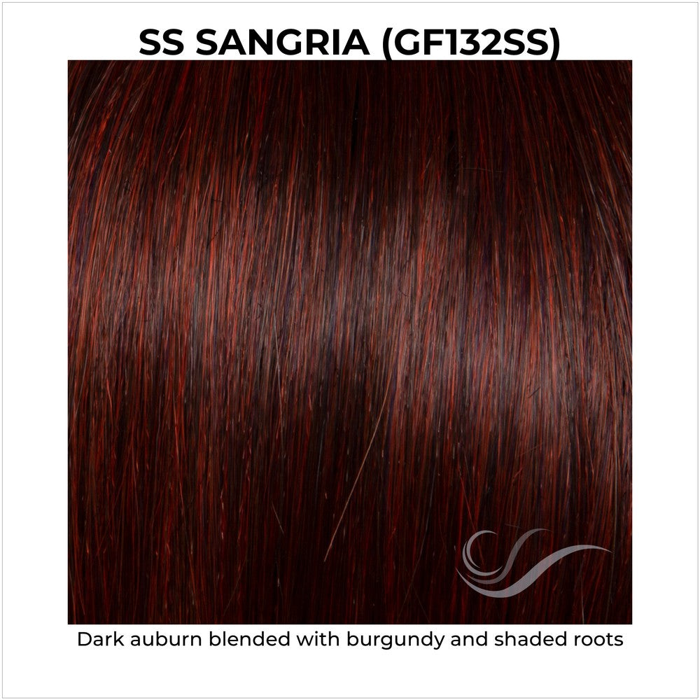 SS Sangria (GF132SS)-Dark auburn blended with burgundy and shaded roots