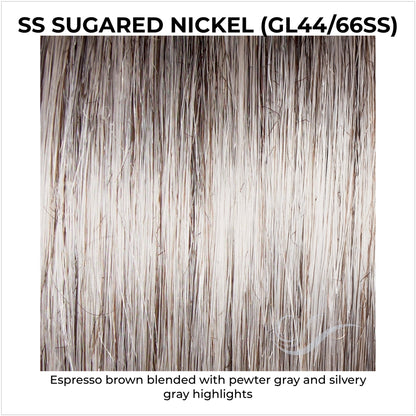 SS Sugared Nickel (GL44/66Ss)-Espresso brown blended with pewter gray and silvery gray highlights