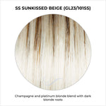 Load image into Gallery viewer, SS Sunkissed Beige (GL23/101SS)-Champagne and platinum blonde blend with dark blonde roots
