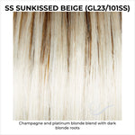 Load image into Gallery viewer, SS Sunkissed Beige (GL23/101Ss)-Champagne and platinum blonde blend with dark blonde roots
