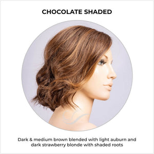 Stella by Ellen Wille in Chocolate Shaded-Dark & medium brown blended with light auburn and dark strawberry blonde with shaded roots