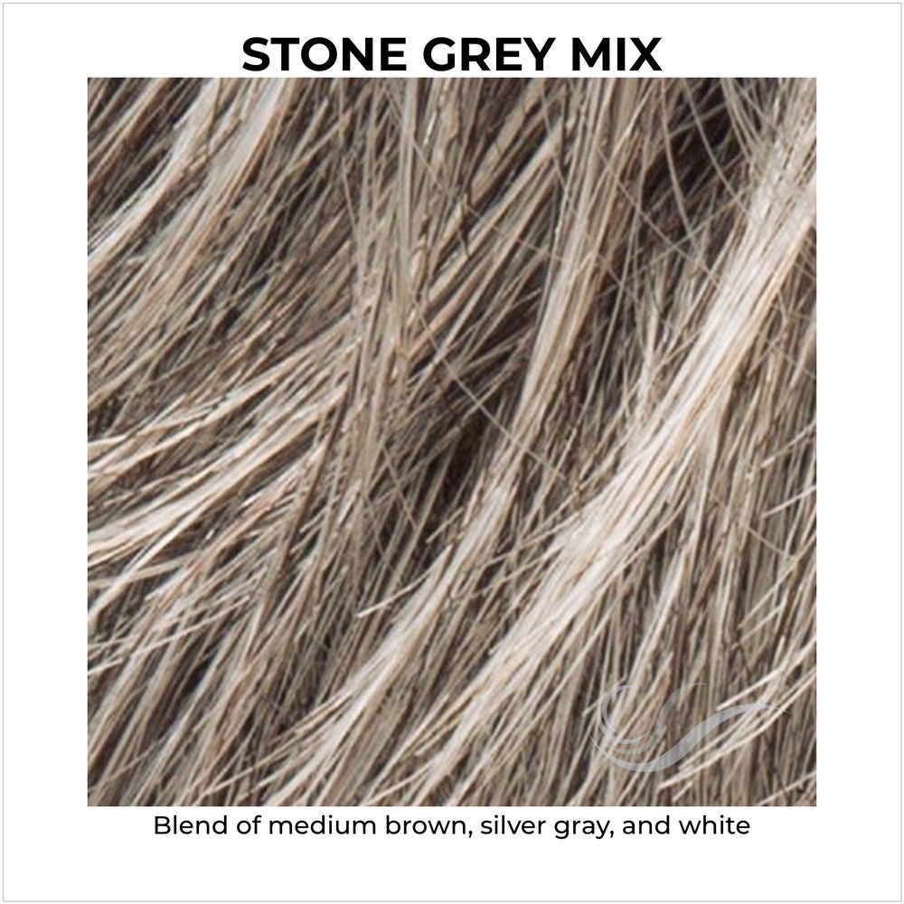 Stone Grey Mix-Blend of medium brown, silver gray, and white