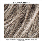 Load image into Gallery viewer, Stone Grey-R-Blend of medium brown, silver gray, and white with dark roots
