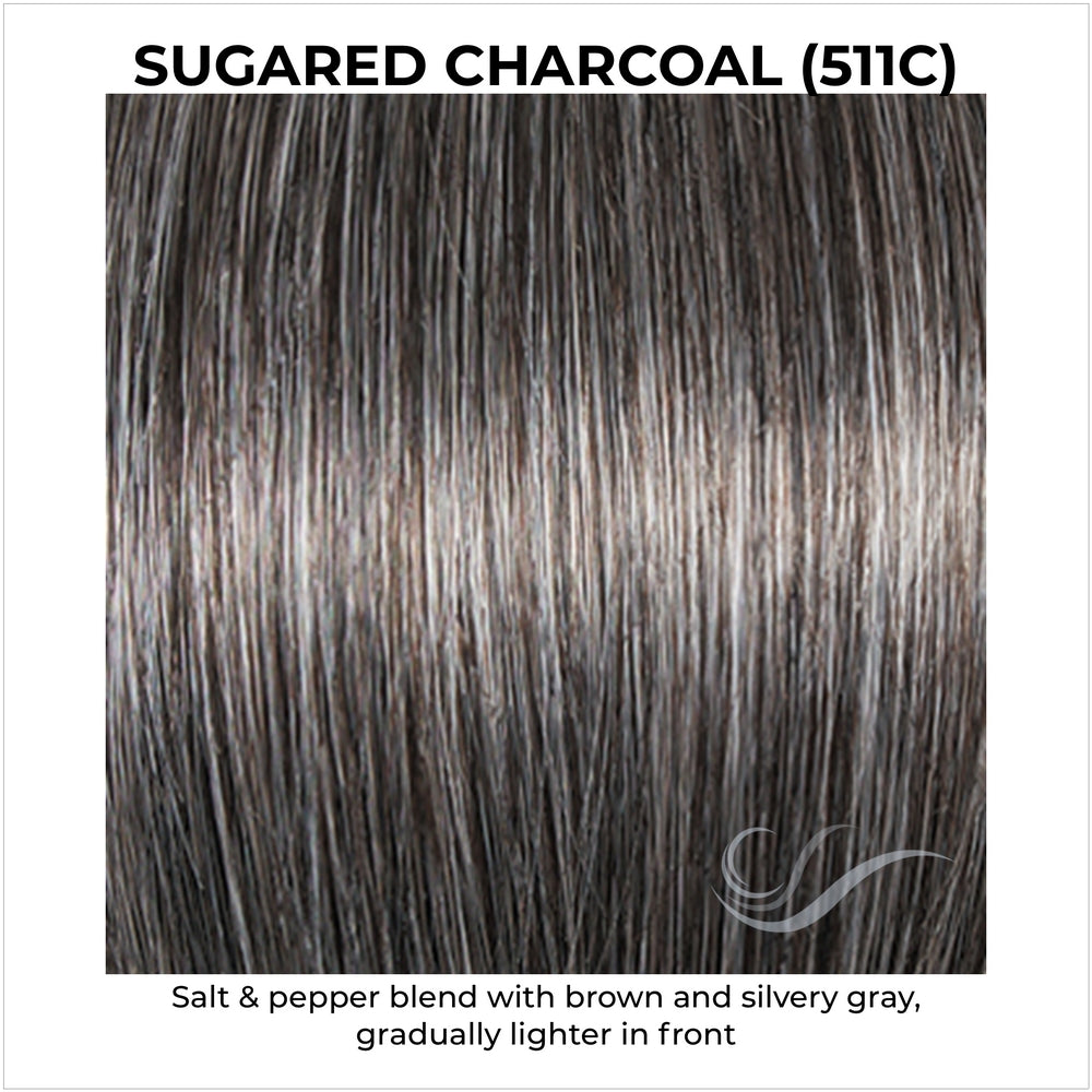 Sugared Charcoal (511C)-Salt & pepper blend with brown and silvery gray, gradually lighter in front