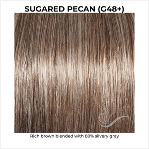 Sugared Pecan (G48+)-Rich brown blended with 80% silvery gray