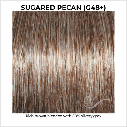 Sugared Pecan (G48+)-Rich brown blended with 80% silvery gray