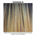 Load image into Gallery viewer, Sunkiss-R-Medium brown base with a blend of strawberry blonde &amp; golden blonde highlights
