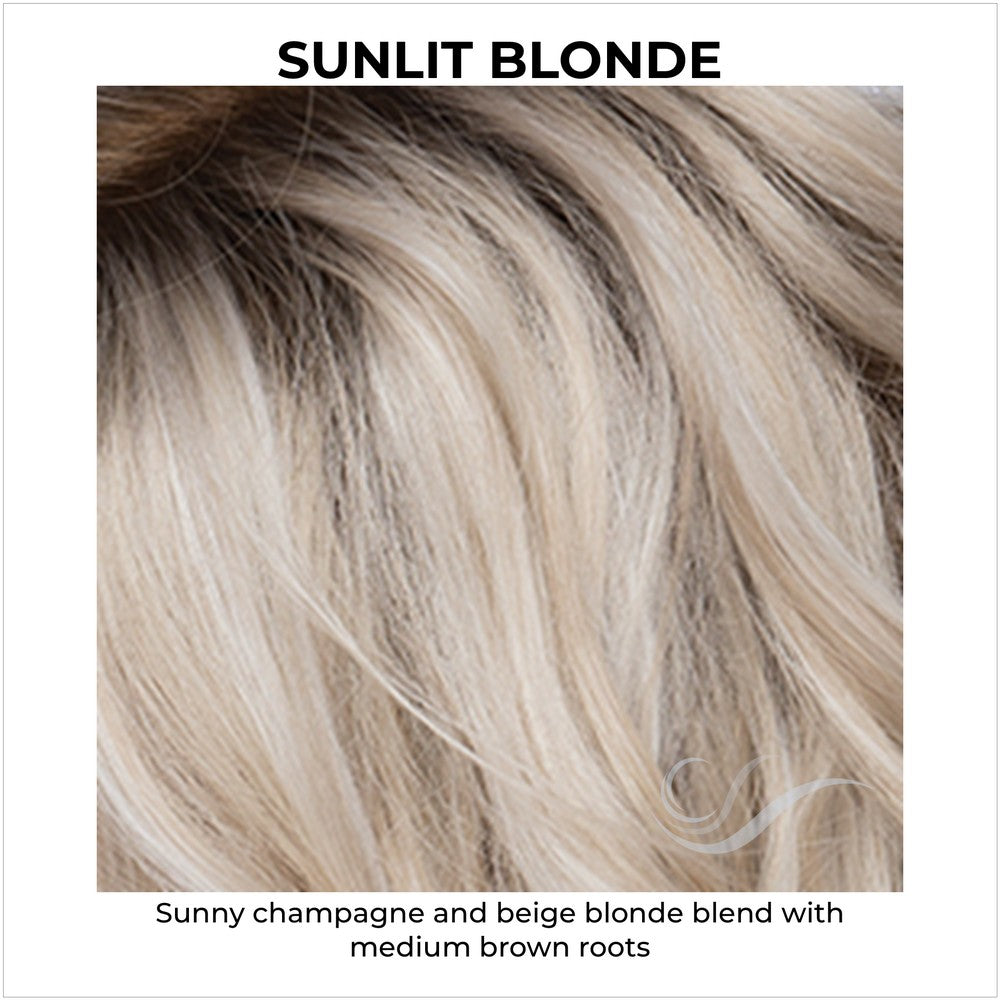 SULNIT BLONDE-Sunny champagne and beige blonde blend with medium brown roots