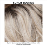 Load image into Gallery viewer, SUNLIT BLONDE-Sunny champagne and beige blonde blend with medium brown roots
